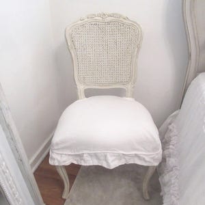 Rachel Ashwell Shabby Chic Couture Darcy Cane Chair With Ruffled Slip No Free Shipping!