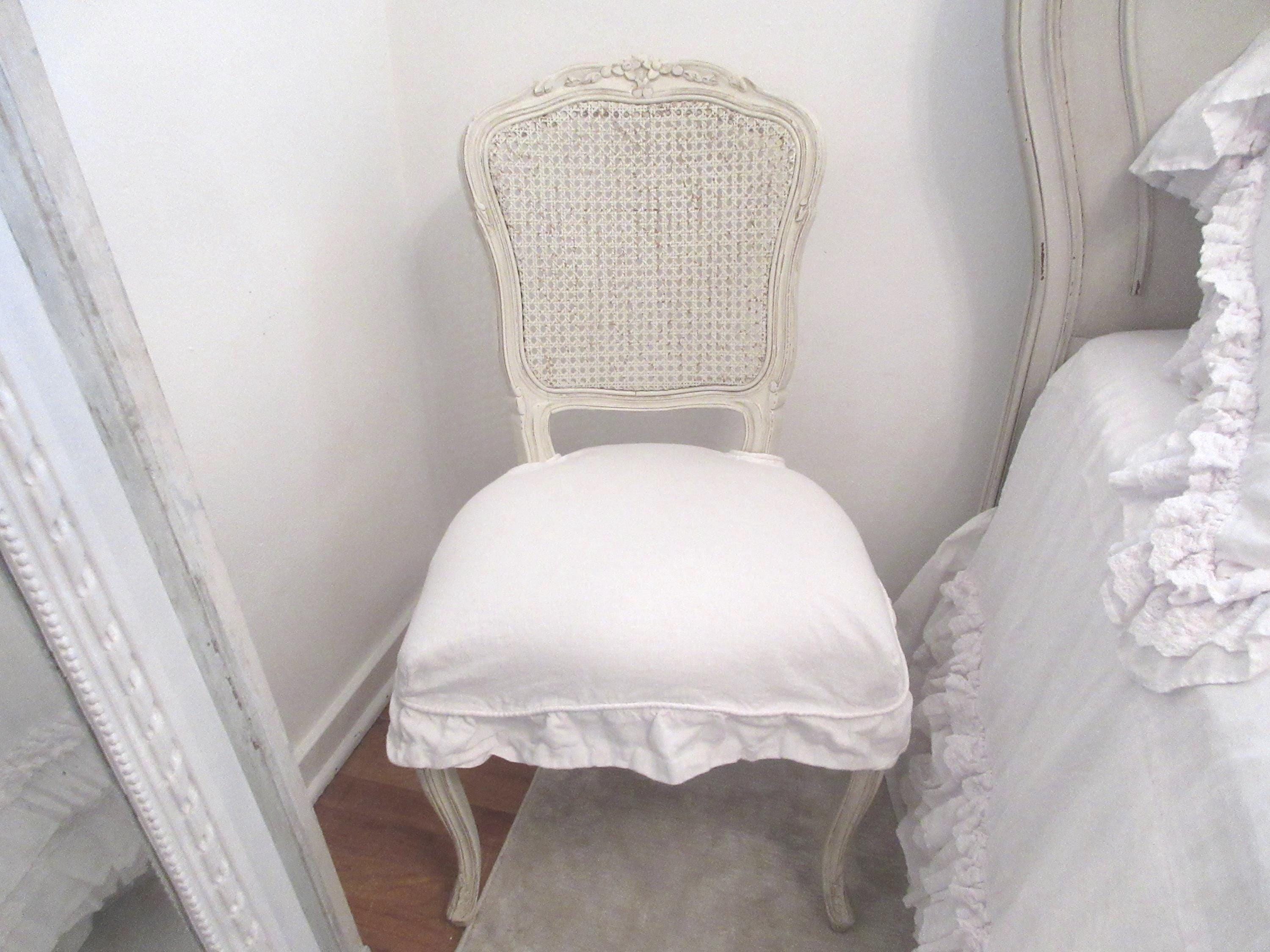 Rachel Ashwell Shabby Chic Couture Darcy Cane Chair With Ruffled