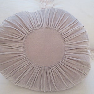 Rachel Ashwell Shabby Chic Couture Velvet Lavender Ruched Pillow
