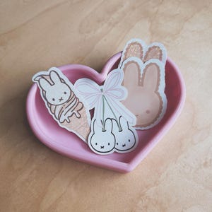 Miffy Food Stickers: Glossy or Glitter Vinyl, Laptop Decal