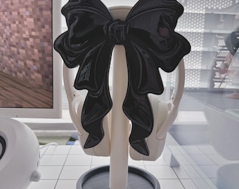 Black Bow Headphone Stand | 3D Printed Desk Decor