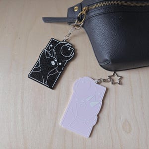 Sailor Moon Luna Keychain: 90s Anime Acrylic Charm