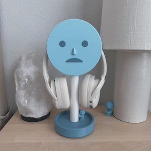 Blue Guy Headphone Stand: 3D Printed Gamer Headset Holder