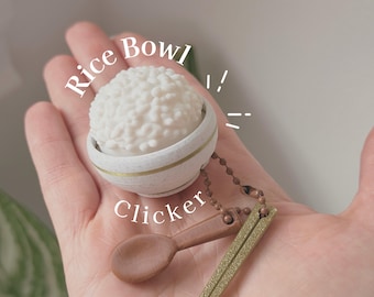 Rice Bowl Fidget Clicker | 3D Printed Clicker | Desk Toy