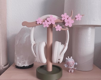 Cherry Blossom Headphone Stand | 3D Printed Desk Accessory