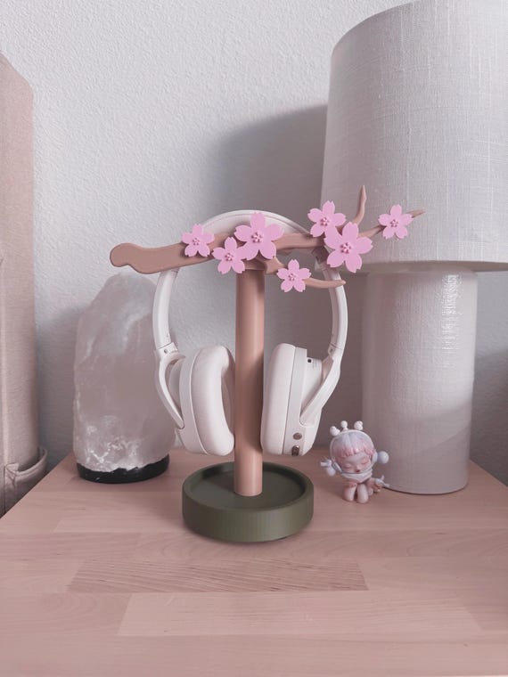 Cherry Blossom Headphone Stand | 3D Printed Desk Accessory