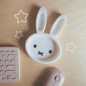Miffy Desktop Accessory | Desk Organization | Cute Bunny Dish | Trinket Dish | Miffy Gift