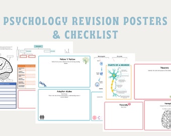 Psychology Science Revision Posters