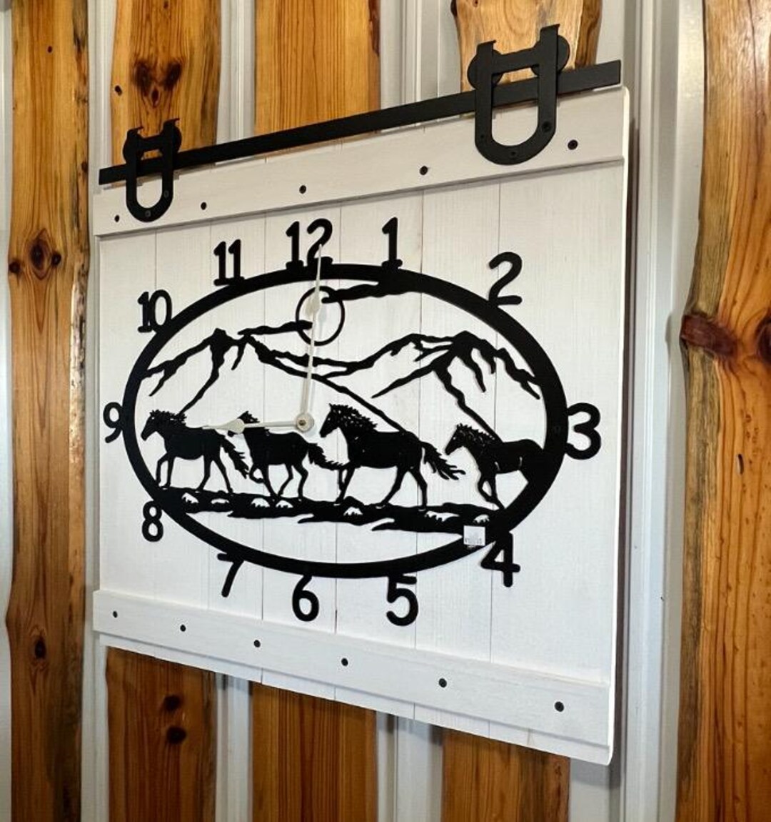 Barn Door Clock - Etsy