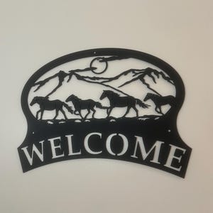 Handmade Amish Welcome Sign