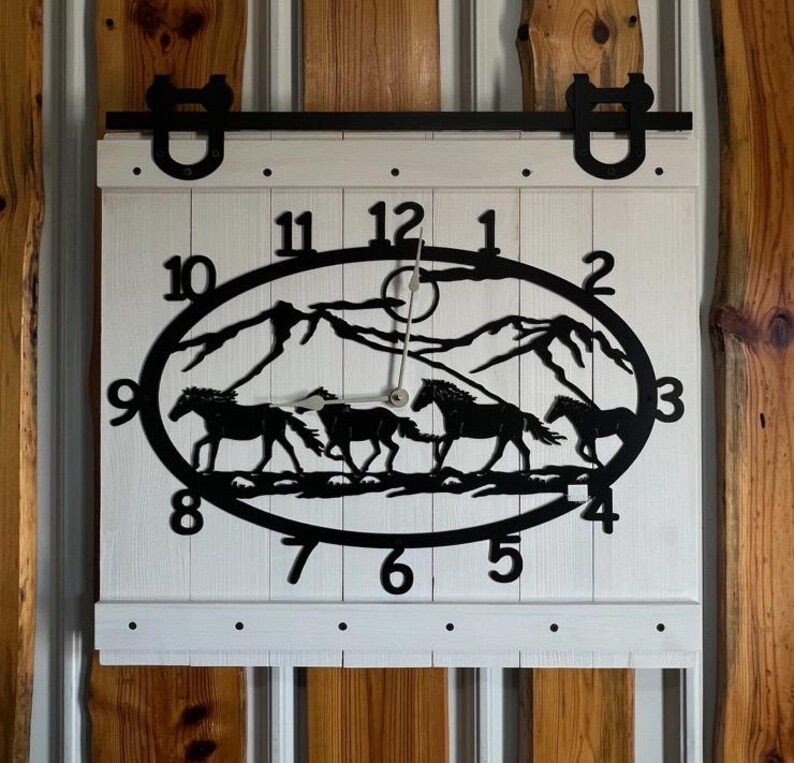 Barn Door Clock - Etsy