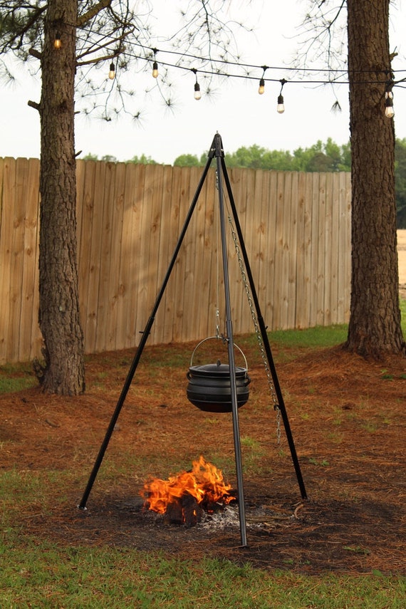 Adjustable Campfire Cooking Tripod: Portable Outdoor Cookware - Etsy