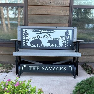 Handmade Amish Poly Glider: Rustic Outdoor Lawn Furniture
