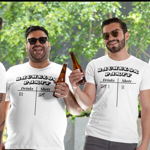 Bachelor Party (Groom), Drink Count Shirt, Bachelor Party Shirt, Bachelor Party Group Shirts, Engagement Shirt, Guys Night Out Shirts