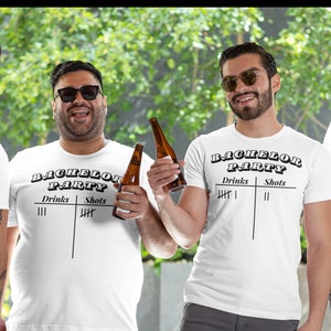 Bachelor Party (Groomsman), Drink Count Shirt, Bachelor Party Shirt, Bachelor Party Group Shirts, Engagement Shirt, Guys Night Out Shirts