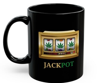 Jackpot Slot Machine Coffee Mug, Vegas Coffee Mug, Vegas Mug Gift, Gambling Mug, Funny Las Vegas Gift, Cool Las Vegas Gift, Cool Weed Mug