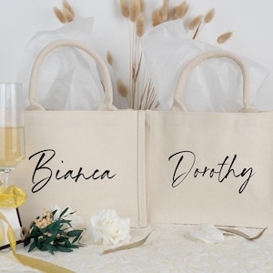 Personalized Bridesmaid Gift Bags,Name Tote Bags,Bachelorette Party Bags,Party Favor Bags,Wedding Gift Bag,Bridal Shower Gift,Beach Tote Bag