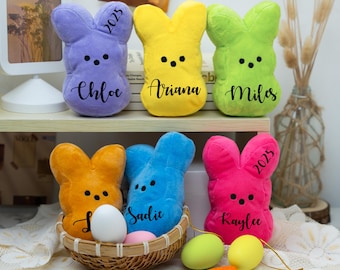Peep Plush Personalized,Easter Basket Stuffers,Custom Bunny Peep with Name,Peep Plush for Kids,Baby Easter Party Gifts,Easter Bunny Peeps