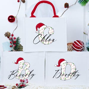 Christmas Party Bags,Holiday Gift Bags with Name,Custom Christmas Gift Bag,2025 Christmas Gift Bags,Xmas Gift Bags,Christmas Eve Gift Bags
