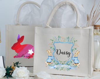 Borsa di Pasqua personalizzata: borsa regalo a forma di coniglietto per bambini