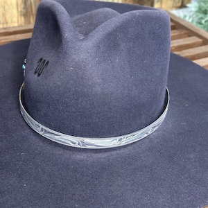Gold Engraved Hat Band | Silver Engraved Hat Band | Cowgirl Hat Band | Metal Hat Band | Buckle Clasp | Gift for Her | Western Style Bild 6