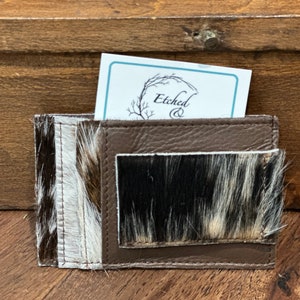 Cartera magnética personalizada de piel de vaca para hombre / Cartera con clip para billetes / Cartera de marca personalizada / Regalo para hombre / Regalo de Navidad