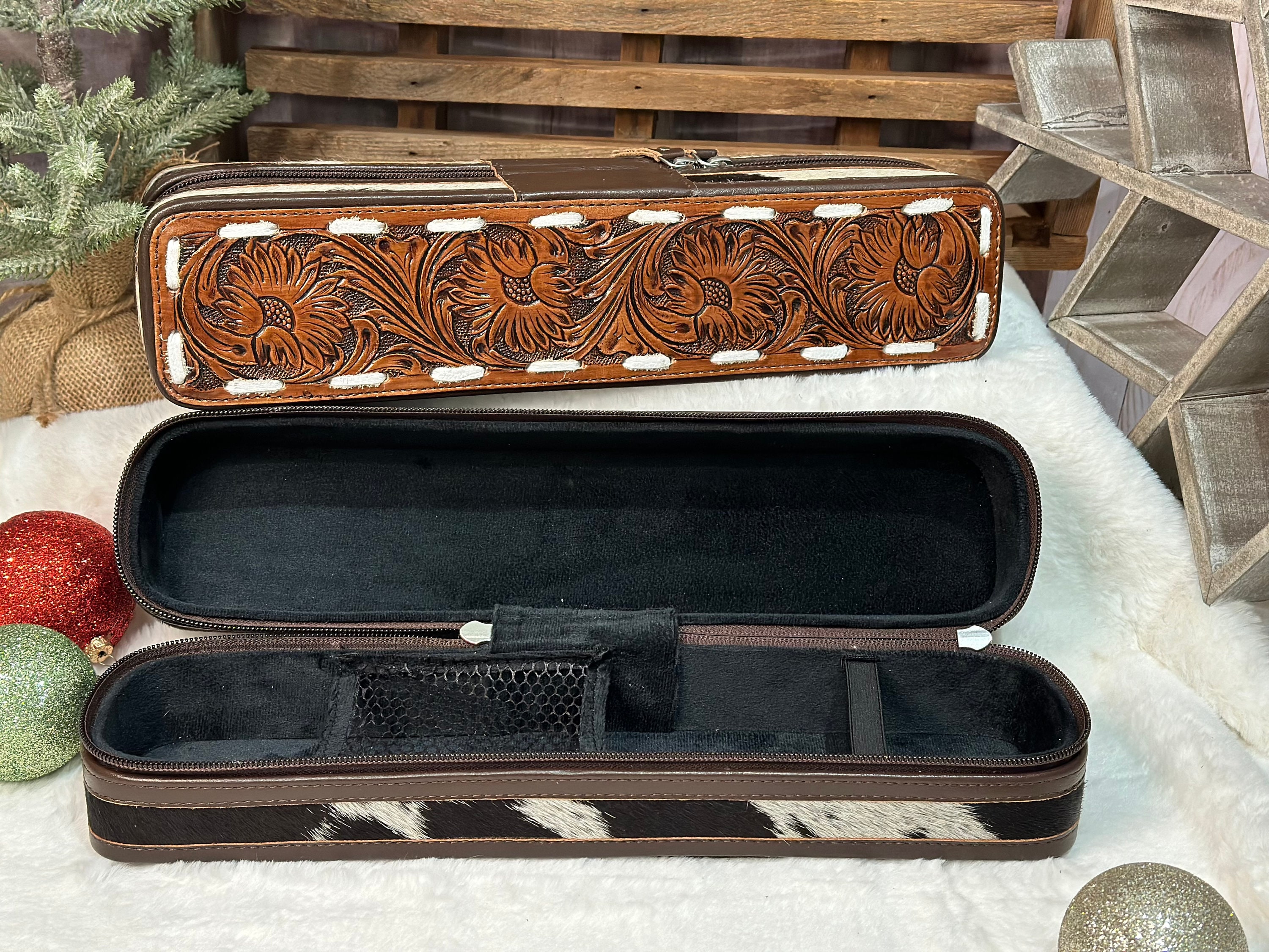 Hair Tool Travel Case | Cowhide and Leather Hot Iron Travel  display picture 1