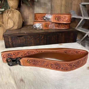 Replacement Purse Strap Crossbody Handbag | Hand Tooled Leather Strap | Christmas Gift