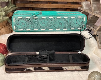 Hair Tool Travel Case | Cowhide and Leather Hot Iron Travel Case | Curling Iron Storage Case | Western Travel Case | Graduation Gift