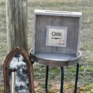 Wedding Card Box| Custom Western Wedding Card Box | Western Wedding | Cowhide Card Box |Wood & Acrylic Box with Cowhide Detail