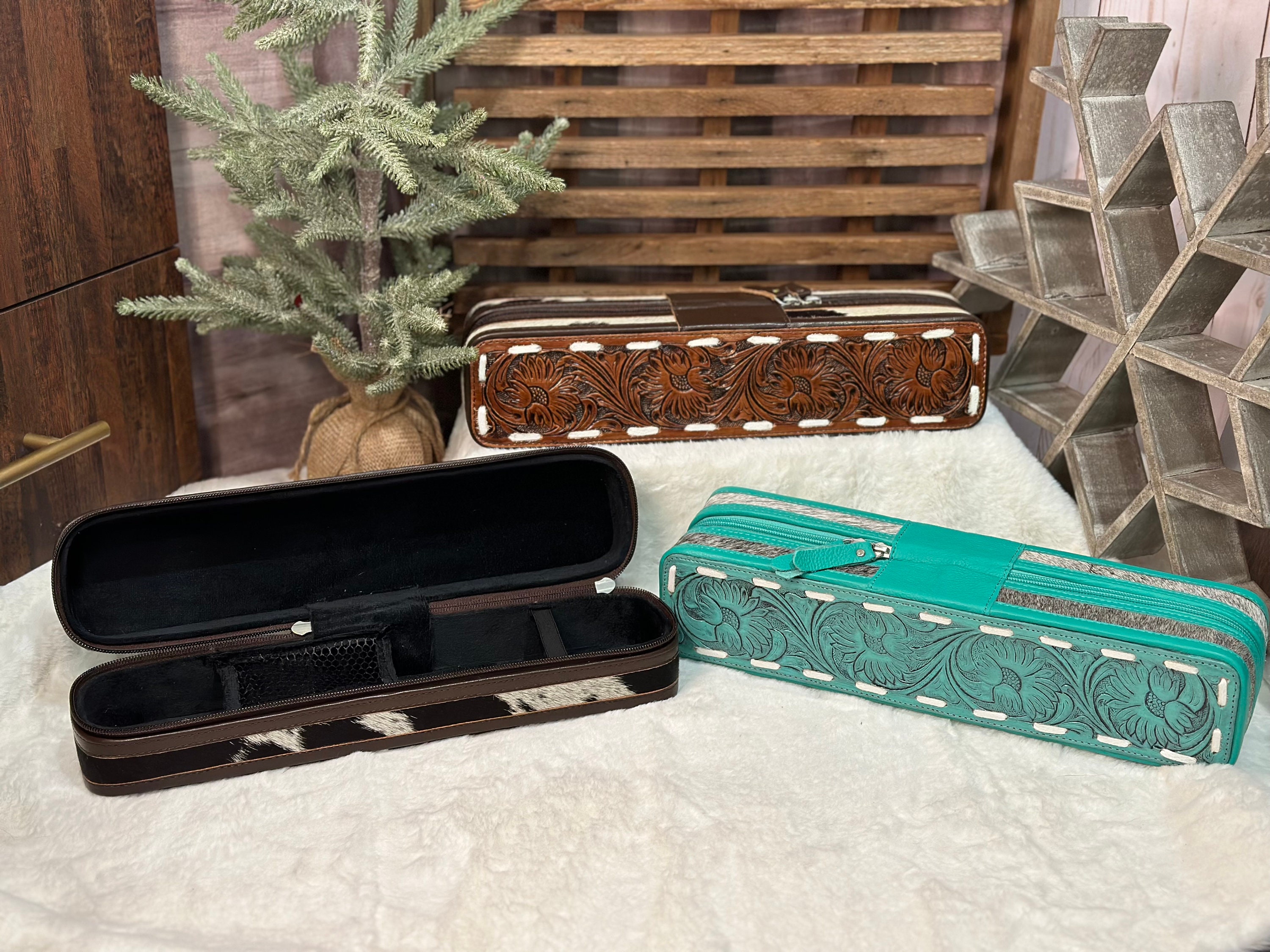 Hair Tool Travel Case | Cowhide and Leather Hot Iron Travel 