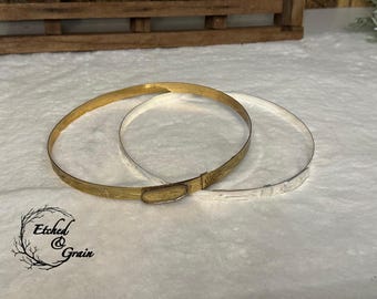 Gold Engraved Hat Band | Silver Engraved Hat Band | Cowgirl Hat Band | Metal Hat Band | Buckle Clasp | Gift for Her | Western Style