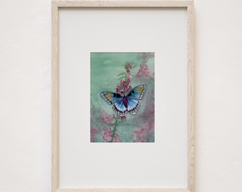 Butterfly Print Watercolor Wall Art Butterfly Decor Nature Wall Art Illustration Print Insect Art