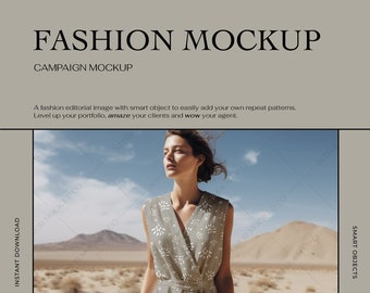 Fashion Mockup Campaign Style Realistic Template Textile Designer Clothing Mock ups Surface Pattern