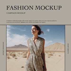 Fashion Mockup Campaign Style Realistic Template Textile Designer Clothing Mock ups Surface Pattern