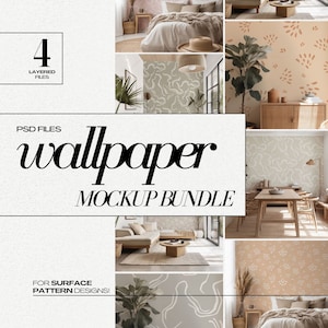 Pacchetto mockup di sfondi PSD Boho Interior Mock Up per la progettazione di motivi di superficie