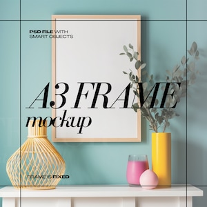 DIN A3 Frame Mockup PSD Colorful Mockups A Series Mock Up Frames Cozy Style