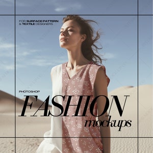 AOP Mockup Fashion PSD Fabric Dress Mock ups for Surface Pattern and Textile Designer