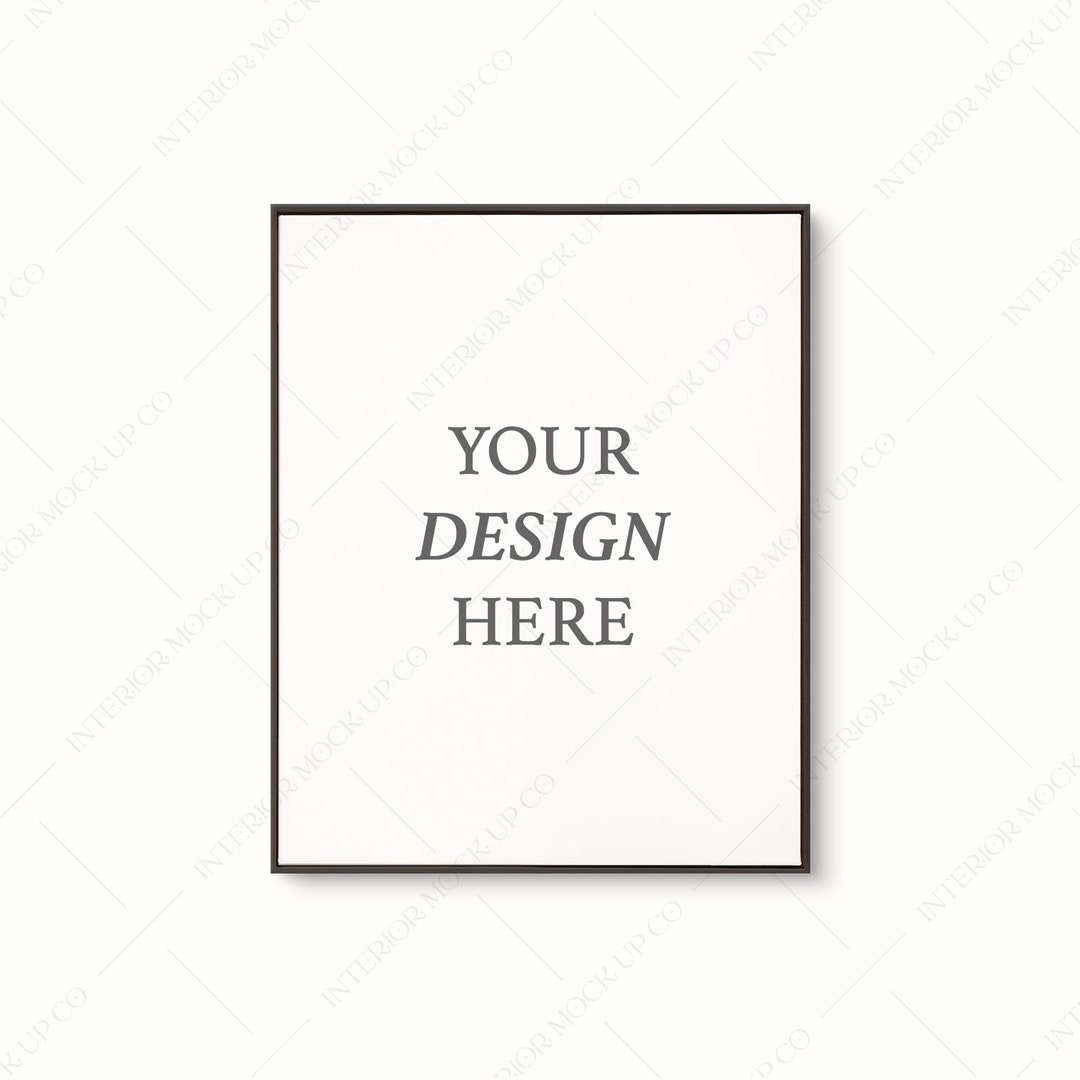 4x5 Frame Mockup PSD Modern Floating Canvas Poster Wall Art Frames ...