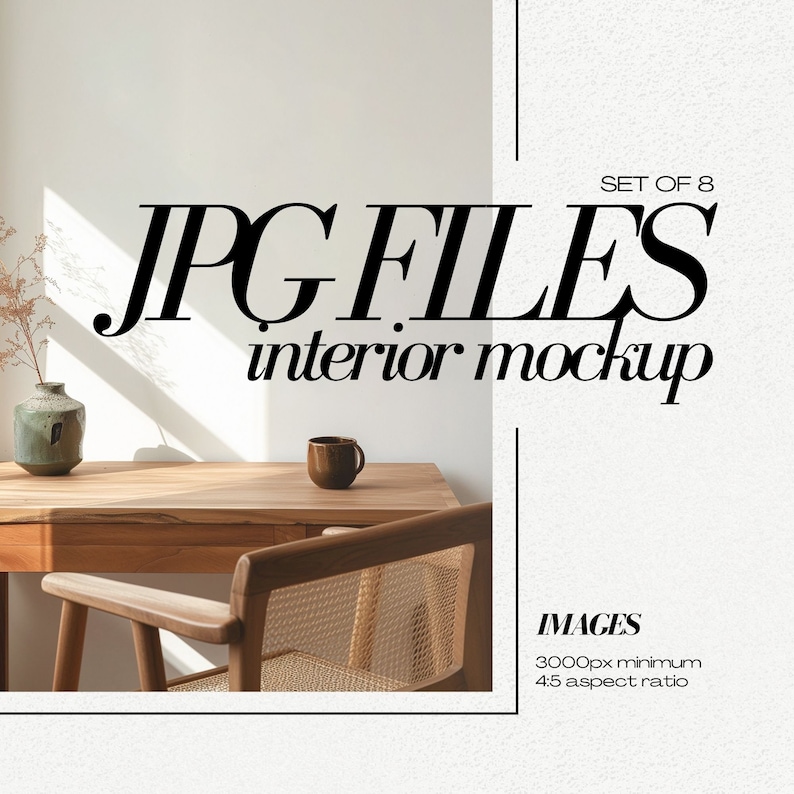 Blank Wall Mockup Bundle JPG Modern Interior Room Mock up Neutral Empty Walls Stock Image Background