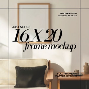 16x20 Rammodell PSD Modernt Japanskt Vardagsrum 4x5 Träramar Modell 12x15 Matta