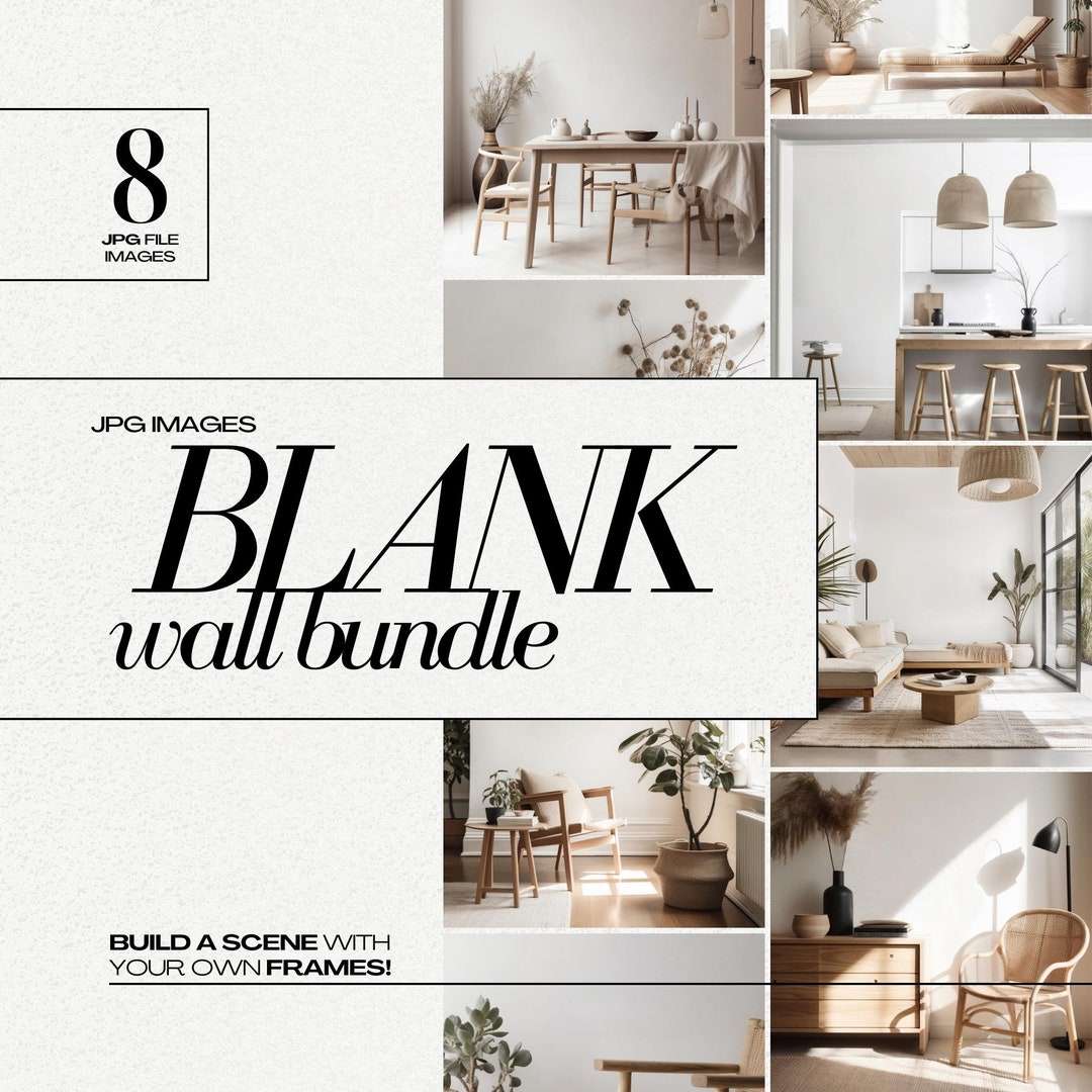 Boho Mockup Bundle Interior Wall Art Stock Image Poster Print Modern