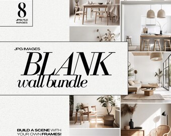 Boho Mockup Bundle Interior Wall Art Stock Image Poster Print Modern Decor Mock Up