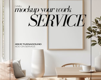 Custom Mockup Service 48HR Turnaround | Frame Mockups for Etsy, Wallpaper, Apparel Mock Up