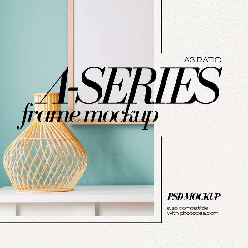 DIN A3 Frame Mockup PSD Colorful Mockups A Series Mock Up Frames Cozy Style