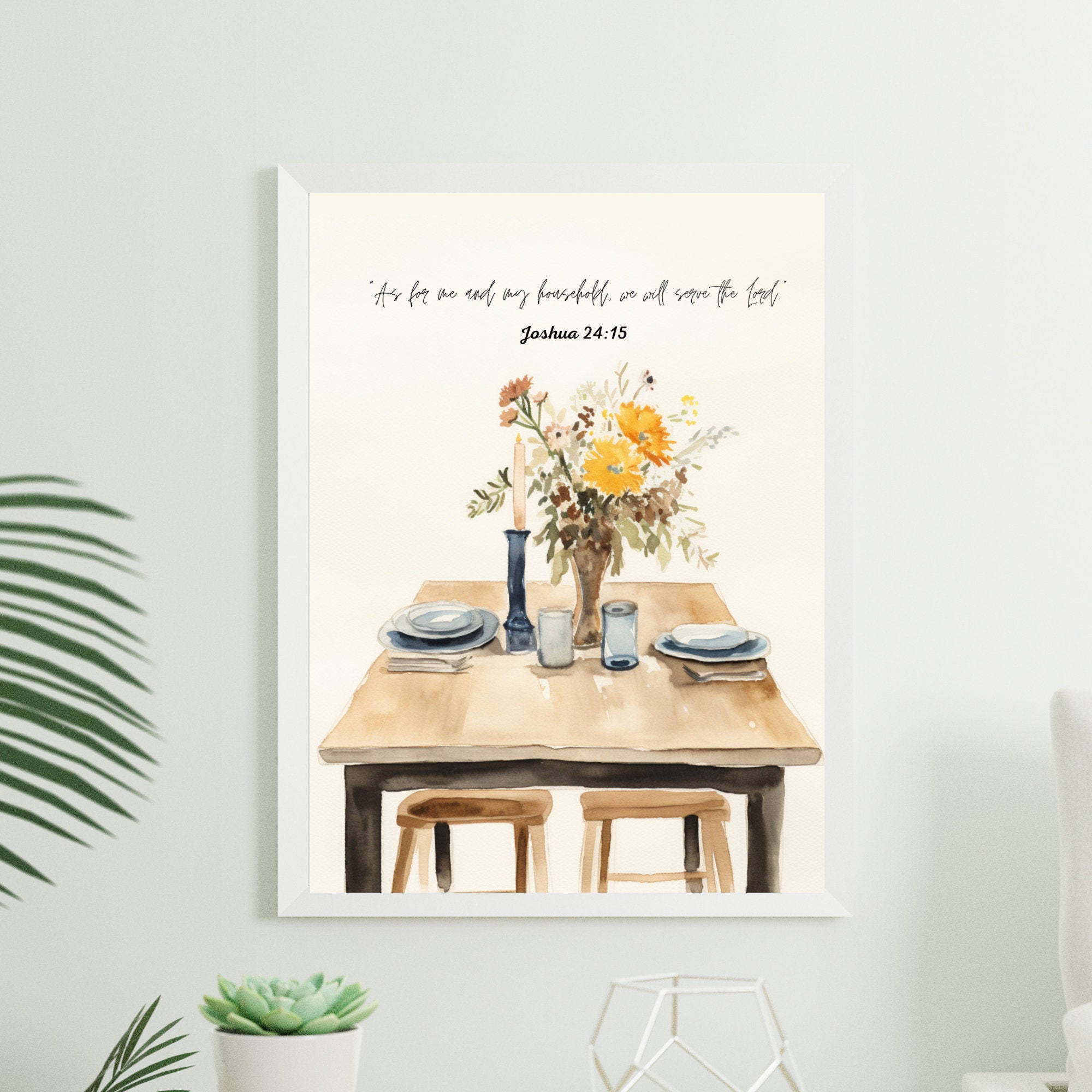 As for me and my house we will serve the Lord/Bible verse/wall art print/Joshua 24:15/nursery scripture / Instant Downloads | Printables .