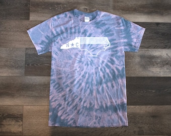 Size S Hand-Dyed North Carolina State Flag Tee