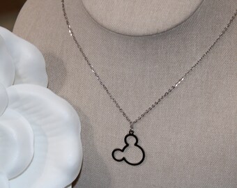 Mickey Mouse Pendant Necklace, kids teens jewelry, birthday gift ideas, affordable trendy jewelry, Disney inspired necklace