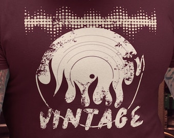 Retro Turntable Shirt: Vinyl Record Player, Music Lover Gift