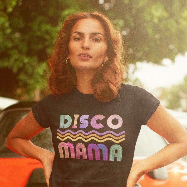 Disco Mama Shirt - Groove in Glamorous 70s Style. Disco shirt, Retro Shirt, 80s Shirt, 70s Shirt, Boho shirt, womens clothing, trendy shirt